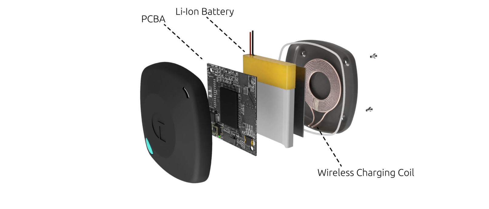 Wireless IoT device exploded view