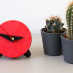 Red 3D printed clock
