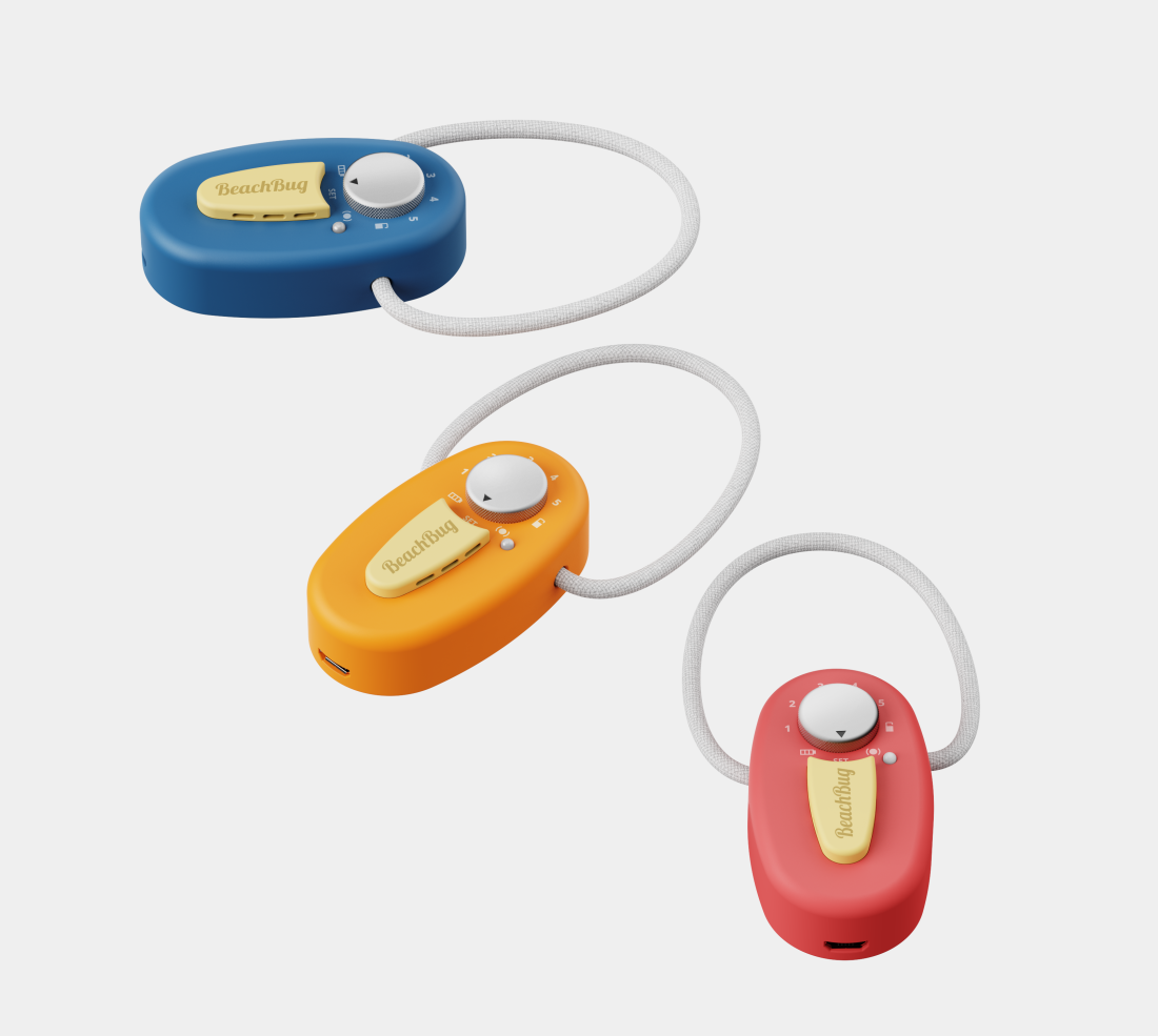 Different colors of beach motion alarm