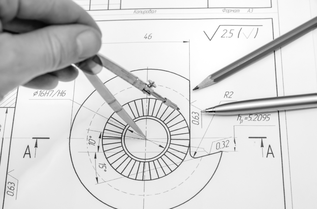 Engineer working on design for manufacturing